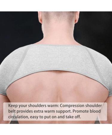 Double Shoulder Brace Double Shoulder Support Brace Pain Relief Compression Shoulder Warm Wrap Protector L - Buy Online on GoSupps.com