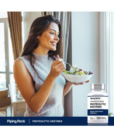 Piping Rock Proteolytic Enzymes Supplement | 120 Capsules | Broad Spectrum Complex | Vegetarian Non-GMO Gluten Free - Buy Online on GoSupps.com