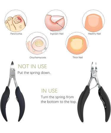 FIXBODY Toenail Clippers Set - Stainless Steel Pedicure Tools for Seniors with Thick Nails - 4 Piece Ingrown Toenail Tool Kit - Buy Online on GoSupps.com