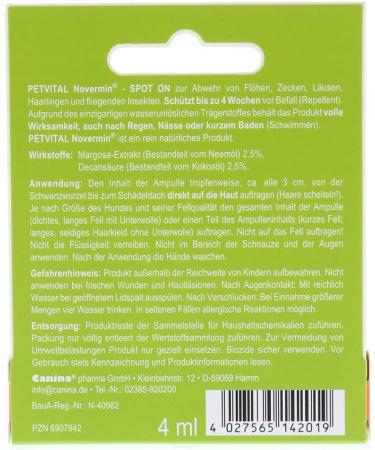 Canina Petvital Novermin for Large Dogs - 4 ml | International Shipping Available - Buy Online on GoSupps.com