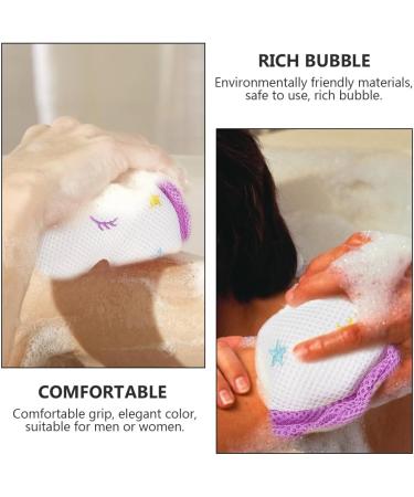 FRCOLOR 2pcs Unicorn Bath Body Sponges - Exfoliating Shower Poufs & Loofahs for Kids - Fun Flower Bath Toys - Perfect for Girls - Buy Online on GoSupps.com