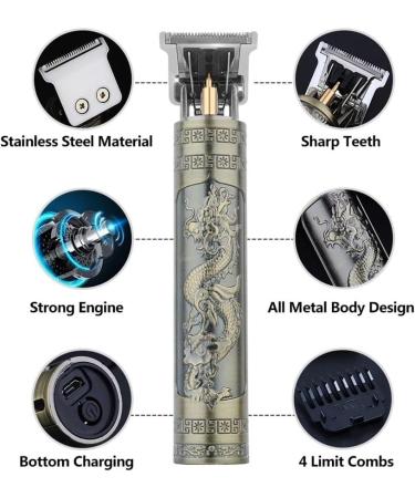 Razors T9 Original Hairdresser Set - Men's Electric Razor & Professional Haircut Trimmer (Bronze Buddha) - International Shipping Available - Buy Online on GoSupps.com