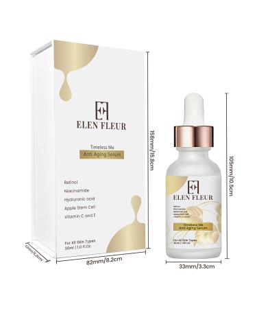 ELEN FLEUR Retinol Collagen Serum Hydrating & Firming Face Serum with Hyaluronic Acid, Niacinamide, Vitamin C & E Promotes Smooth, Radiant & Elastic Skin 30ml - Buy Online on GoSupps.com