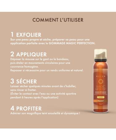BOTAN Cosmetics - Mousse Bronzante Caramel - Teint M dium H l Bonne Mine Naturel - DHA V g tale - Vegan (Mousse Caramel + Gant Applicateur) - Buy Online on GoSupps.com