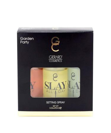Slay All Day Setting Spray - Garden Party Set by Gerard Cosmetic for Women - 3 Pc 1.01oz Peach 1.01 Lemongrass 1.01oz Green Tea