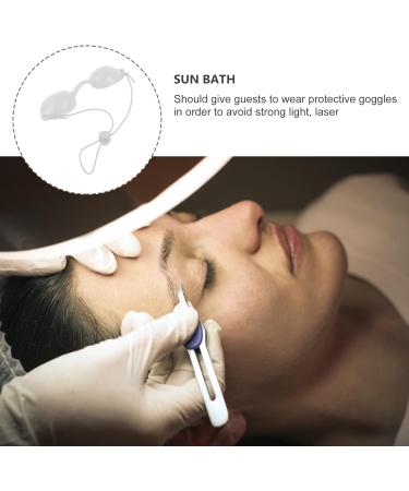 EXCEART Tanning Bed Goggles UV Eye Protection Glasses Silicone Goggle Flexible Safety Eyeshields Eye Patch for Hair Removal Beauty Cosmetology White - Buy Online on GoSupps.com