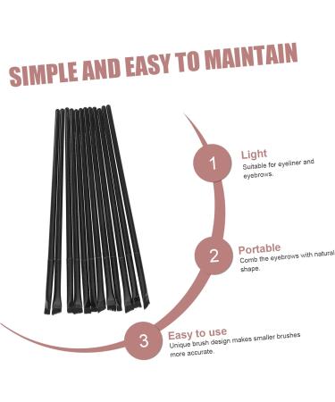 WOONEKY 12pcs Eyeliner Brush Eye Shadow Brush Ultra Fine Eyeliner Brush Angled Precision Eyeliner Brush 14.5x0.7x0.5cm Black - Buy Online on GoSupps.com