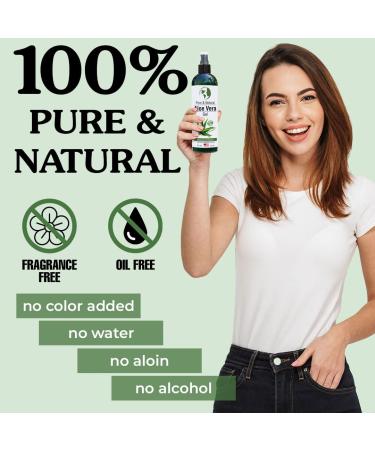 Organic Aloe Vera Gel 99.75% - 12 oz | For Face, Hair, Acne, Sunburn, Bug Bites, Rashes, Eczema - Buy Online on GoSupps.com