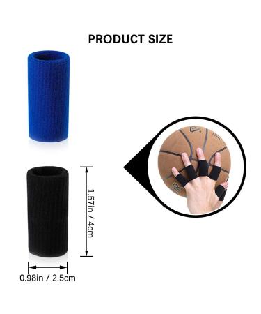 FULANDL 40PCS Finger Sleeves Thumb Splint Brace Support - Elastic Compression Protector for Sports - Relieve Pain, Calluses, Arthritis Knuckle - Black - Buy Online on GoSupps.com