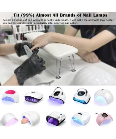 Big Nail Arm Rest Non Slip Nail Hand Rest Microfiber Leather Manicure Hand Rest for Nails Tech Use (White 01) - Buy Online on GoSupps.com