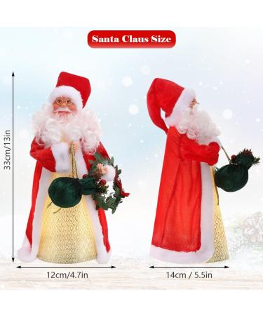 ZeroTop 16 Electric Singing Walking Santa Claus Plush Toy with Music & Lights - Christmas Ornaments Stuffed Toy for Kids Gift - Home Party Xmas Decor (Red - Buy Online on GoSupps.com
