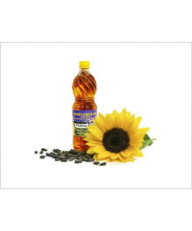 Miho Papa Unrefined Sunflower Oil - Premium Quality 1 Litre (33.8 Fl Oz) | Imported from Georgia - Buy Online on GoSupps.com