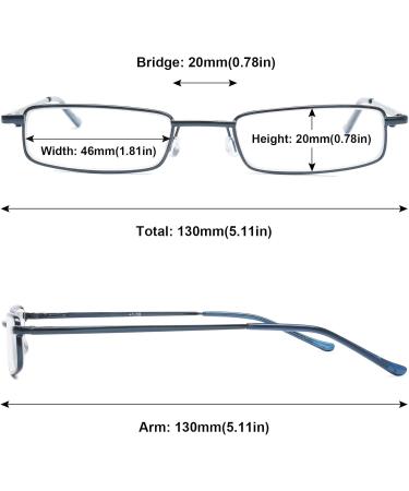 Magimodac Blue Light Filter Reading Glasses for Men & Women - Prescription Metal Narrow Frames with Pencils - Buy Online on GoSupps.com
