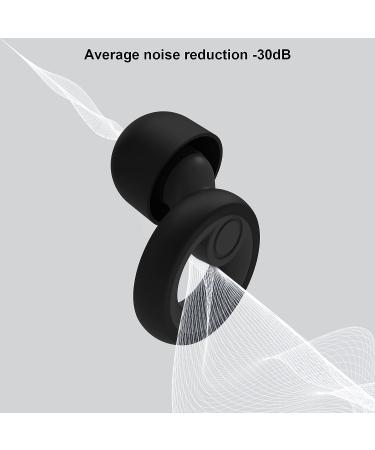 Jayine Noise Cancelling Ear Plugs for Sleep, Concerts, Work -30dB Silicone Earplugs with 8 Size Eartips & Small Box - Dark Gray + Black - Buy Online on GoSupps.com