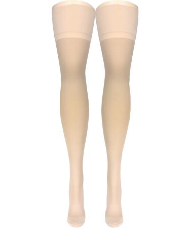 Truform Compression Thigh High Stockings 20-30 mmHg - Beige Medium 2 Pack - Supportive & Comfortable for International Shipping - Buy Online on GoSupps.com
