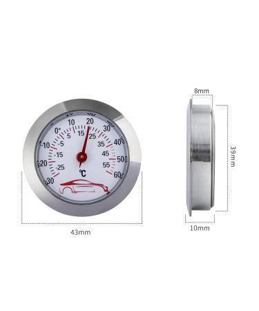 Sakeiou Mini Car Thermometer -30 to 60 | 43mm Round Dial Analog Temperature Tester for Vehicles - Buy Online on GoSupps.com