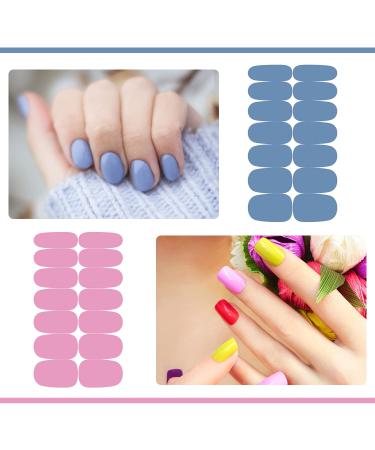 SILPECWEE Light Colour Nail Polish Strips for Women - 16 Sheets with Nail File | Self Adhesive Gel Nail Wraps Sticker and Accessories - Buy Online on GoSupps.com