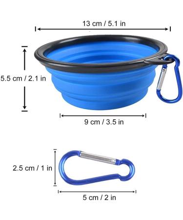 Moacc Foldable Silicone Dog Bowl Set - 4 Pack Travel Bowls for Dogs & Cats | Spout-Safe with Buckle - 400ml in Blue Green Purple & Red - Buy Online on GoSupps.com