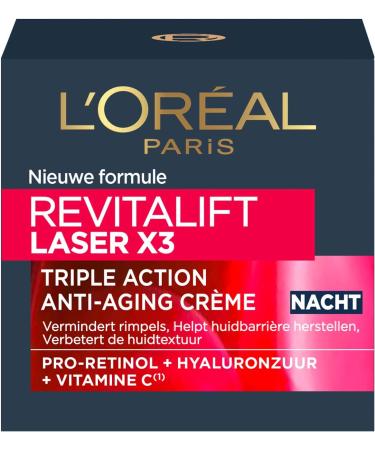 L'oreal Paris Revitalift Laser X3 Anti-Aging Night Cream-Mask - Pack of 2 - Buy Online on GoSupps.com