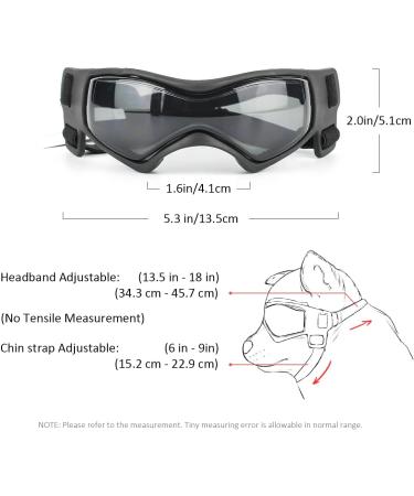 PEDOMUS Dog Goggles - Small/Medium Adjustable Strap UV Sunglasses for Waterproof Protection (Cool Black) - Buy Online on GoSupps.com