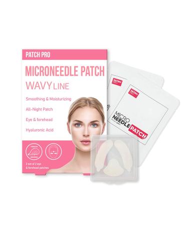 Micro Needle Patch Wavy Line - 6 Anti-Wrinkle Patches for Forehead Eye Folds & More | International Shipping - Buy Online on GoSupps.com