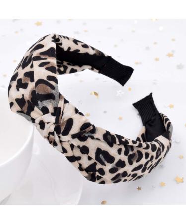 2 Pack Leopard Knot Hairbands - Women's Stylish Hair Accessories | Trendy Headbands for Every Occasion - Buy Online on GoSupps.com
