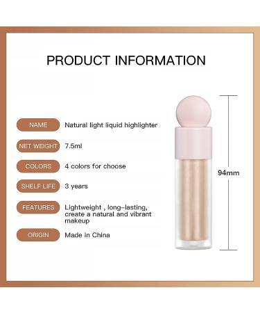 U-Shinein Liquid Highlighter | Body & Face Shimmer Stick | Waterproof & Long-Lasting Luminizer Makeup - Pearl White - 02 - Buy Online on GoSupps.com