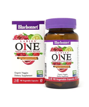 Bluebonnet Nutrition Ladies' ONE Whole Food-Based Multiple 90 Vegetable Capsules