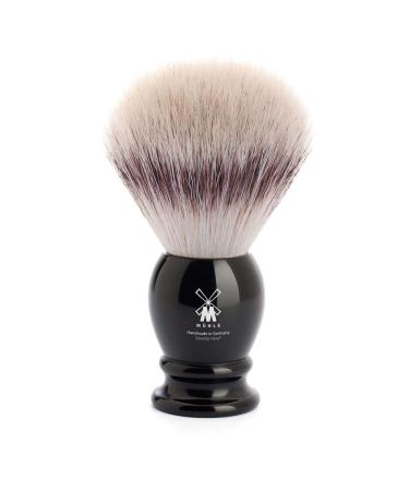 MHLE Classic Black Large Silvertip Fiber Shaving Brush - Synthetic Luxury Shave Brush for Men, Rich Lather