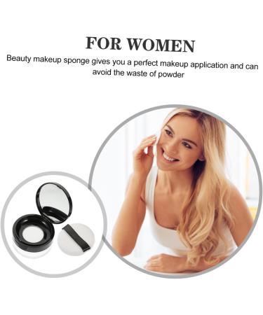 HAPINARY 1 Set makeup foundation highlighter filling Fashion female powder holder powder puff box powder puff with storage mini face powder loose powder face powder jars Compact - Buy Online on GoSupps.com