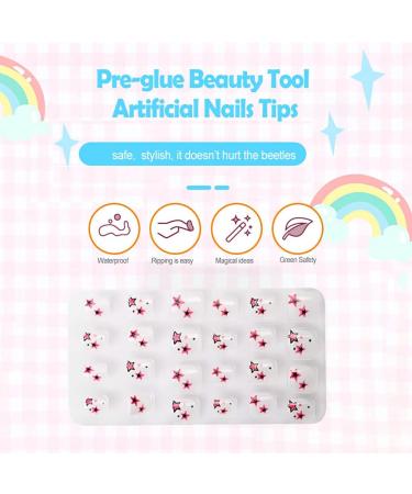 Dajidafu 1 Set Christmas Nail Wraps Cartoons Lovely Pattern Adorable Pre-glue Children Short Full Cover Decals DIY Manicure Kit PNT-16-01 - Buy Online on GoSupps.com