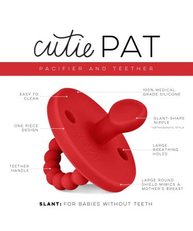 Ryan & Rose Cutie PAT Pacifier Teether (Slant  Red) - Buy Online on GoSupps.com