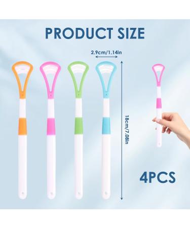 4-Piece BPA-Free Silicone Tongue Cleaner Set | Enhance Oral Hygiene & Freshen Breath - Buy Online on GoSupps.com