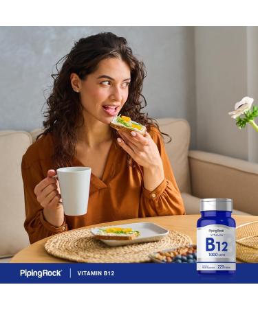 Piping Rock Vitamin B12 1000 mcg | 220 Tablets - Vegetarian, Non-GMO & Gluten Free - Buy Online on GoSupps.com