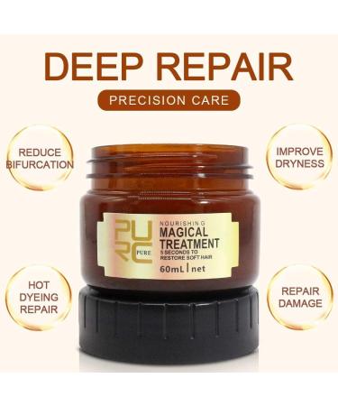 Busgirl Set of 2 Magic Treatment Hair Masks 5 Seconds for Repairing Damaged Hair Professional Hair Conditioner for Molecular Roots 60 ml (Pack of 2) - Buy Online on GoSupps.com