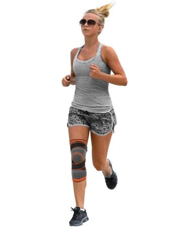 DCF Knee Braces & Sleeves for Men & Women | Knee Pain Relief Compression Support for Sports Running Weightlifting | 3XL Orange - Buy Online on GoSupps.com