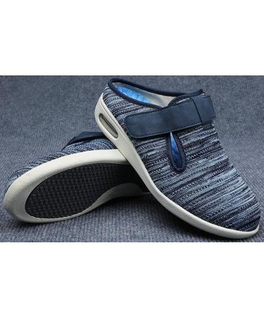 ACE SHOCK Men's Diabetic Summer Walking Sandals - Blue 6.5 Wide | Adjustable Strap, Breathable, Air Cushion Slippers for Plantar Fasciitis & Swollen Feet - Buy Online on GoSupps.com