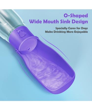 Peteast Foldable Dog Drinking Bottle | Dishwasher-Safe | Portable & Exhaustion-Proof for Hiking | Perfect for Dogs & Cats - Roland Purple - Buy Online on GoSupps.com