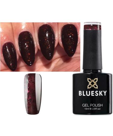 Bluesky Gel Polish Poison Plum Brown + Bronze Glitter Contradictions 80604 Nail UV LED Soak Off 10ml - Buy Online on GoSupps.com