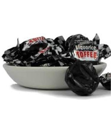 Toffee Sweets Bundle with Walkers Liquorice Flavour x 2 Bags 300g and Silver Window Lid Refillable On-the-Go Travel Tin - Buy Online on GoSupps.com