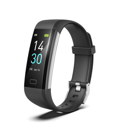 Fitness Tracker for Men and Women,Fitness Watch Waterproof with Activity Tracker and Sleep Monitor&Temperature Monitor,Smart Watch for Android and iOS Phones Black