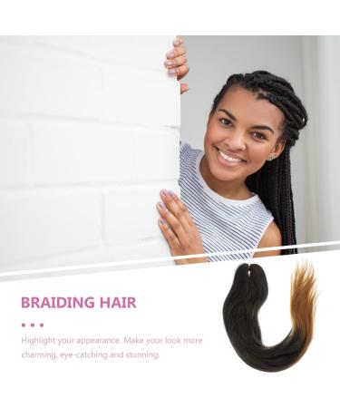 POPETPOP braided hair prestretched crochet braids Braiding hair pre Braid Hair Wig women's wigs pre stretched hair European and American Chemical fiber low temperature yarn Miss easy 65X7.5cm Light Brown - Buy Online on GoSupps.com