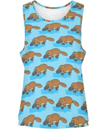 Australian Funny Platypus Women's Tank Top | Sleeveless Summer Sports Vest - X-Large - Buy Online on GoSupps.com