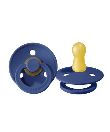 BIBS pacifier COLOUR natural rubber Danish pacifier with cherry shape (Midnight Blue size 1 (0-6 months))