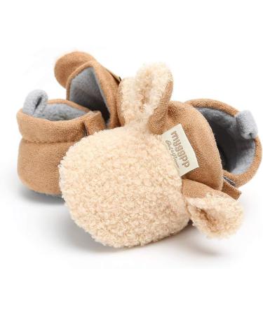 RVROVIC Baby Plush Winter Snow Boots - Bowknot Anti-Slip Infant Boots (Khaki) - 0-6 Months - Buy Online on GoSupps.com