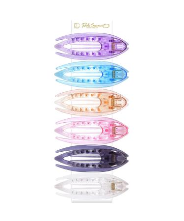 RC Roche 6-Piece French Hair Clips - High-Quality Non-Slip Hair Clamps for Women & Girls - Transparent Multifoliate Design - Buy Online on GoSupps.com