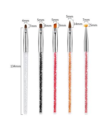 SILPECWEE Nail Art Brush Set - 10pcs Dotting, Detail, Liner Brushes for Acrylic Nail Design - Buy Online on GoSupps.com