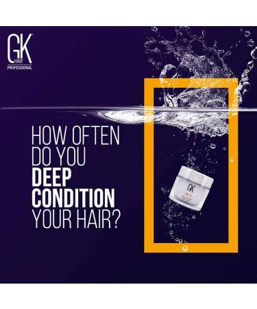 GK HAIR Global Keratin Deep Conditioner Masque - Intense Hydrating Repair Treatment for Dry, Damaged, Color Treated Hair - 7.05 Fl Oz/200g - Buy Online on GoSupps.com