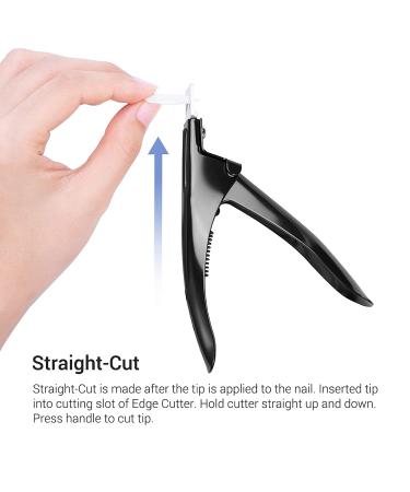 Professional Acrylic Nail Clipper for Fake False Nails - Rustproof Nail Trimmer for Manicure & Pedicure - Black Nail Art Tool - Buy Online on GoSupps.com