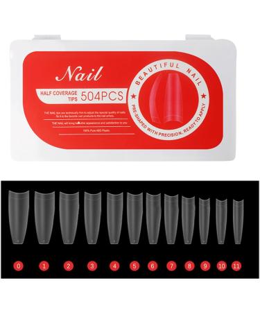 FEIlei 504Pcs Press on Nails Coffin Nail Tips Frosted Full Cover Fake Nail Artificial - Buy Online on GoSupps.com